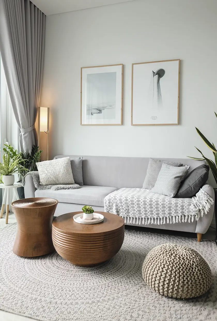 imagen de un salón de una casa alquilada donde aparece un sofá muy cómodo